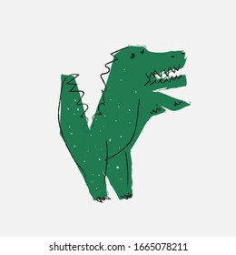 green dino vector grange illustration 