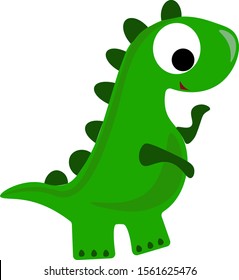 Green Dinosaur Illustration Vector On White Stock Vector (Royalty Free ...