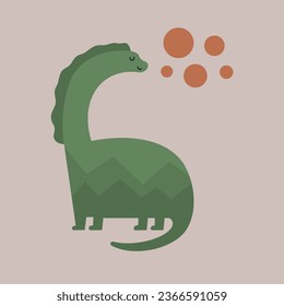 green dinosaur with orange circle