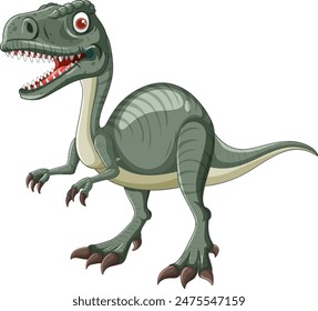 Green dinosaur with sharp teeth and claws