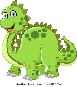 green dinosaur with spikes tail illustration