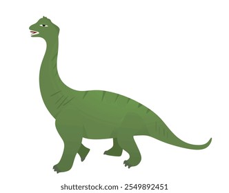 Dinossauro verde em pé. ilustração vetorial