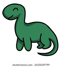 Green Dinosaurs giant and tall 