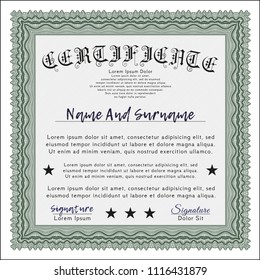 Green Diploma. Customizable, Easy to edit and change colors. With background. Money Pattern. 