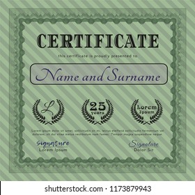 Green Diploma. Customizable, Easy to edit and change colors. Complex background. Perfect design. 