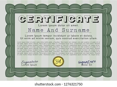 Green Diploma. Customizable, Easy to edit and change colors. Easy to print. Lovely design. 