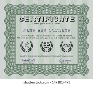 Green Diploma. Customizable, Easy to edit and change colors. With complex background. Superior design. 