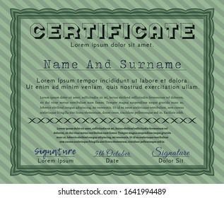 Green Diploma. Customizable, Easy to edit and change colors. Easy to print. Good design. 