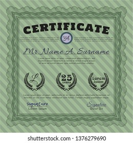 Green Diploma. Detailed. With quality background. Lovely design. 