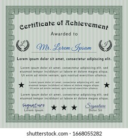 Green Diploma template. Customizable, Easy to edit and change colors. With complex background. Perfect design. 