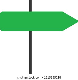 green direction sign. Vector illustrator. Road sign. Plenty of space for any text. Blank green traffic road sign vector illustration