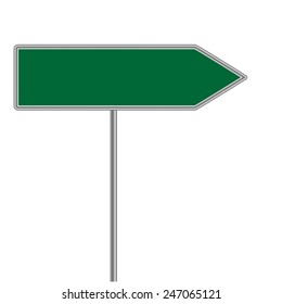 green direction sign. Vector illustrator