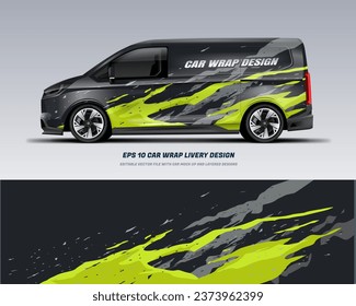 Van Car Wrap Livery Design. Pasos de archivo imprimibles 10