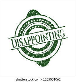 Green Disappointing grunge stamp