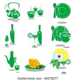 green dishes