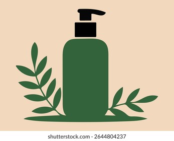 Green Dispenser Bottle with Nature-Inspired Design