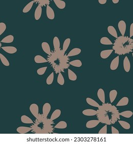 Green Ditsy Floral seamless pattern design for fashion textiles, graphics, backgrounds and crafts