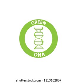 green, dna icon vector template