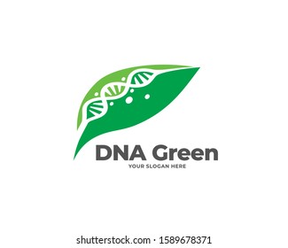 green dna logo vector, nature logo design