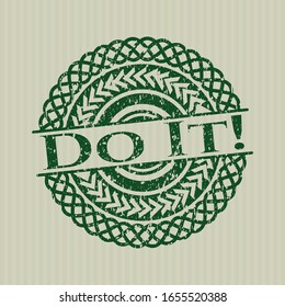 Green Do It! distress rubber stamp