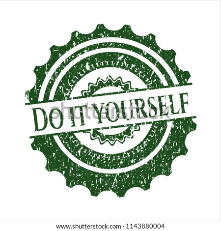 Green Do it yourself distress with rubber seal texture