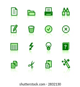 green document icons