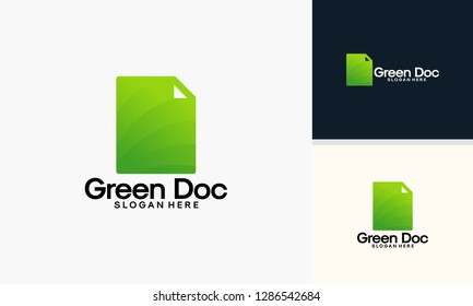 Green Document logo template, Nature Document logo designs, Green Document logo, Farm Document Designs template vector
