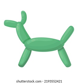 Green dog balloon icon cartoon vector. Art air. Fun shape