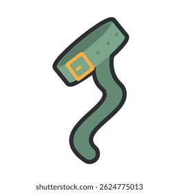 Green dog collar. Vector illustration