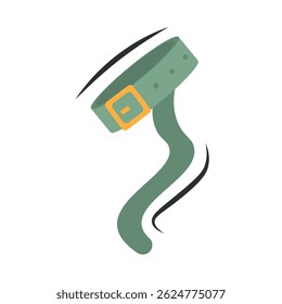 Green dog collar. Vector illustration