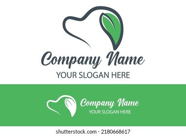 Green Dog Leaf Logo Concept