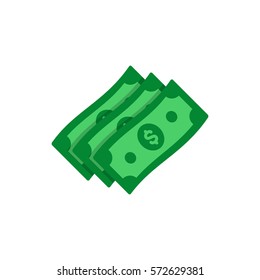  Green dollar banknote in stack. USA currency note symbol. Money cash  symbol.