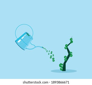 Green dollar benefit is a representative tree growth with irrigation, development progress stage. It is used in subjects such as investment, finance, growth, development and accumulation. Dollar tree.