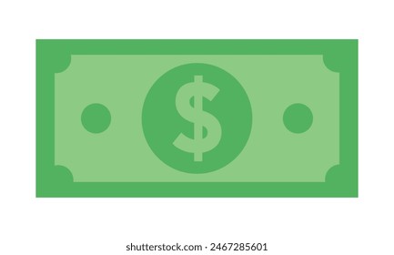 Green dollar bill paper design. EPS 10 vector art.