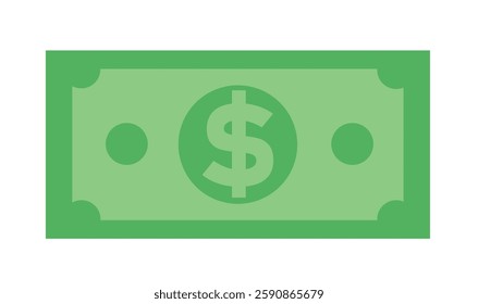 Green dollar bill paper design. EPS 10 vector art.
