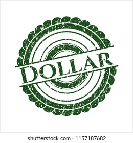 Green Dollar rubber grunge texture seal