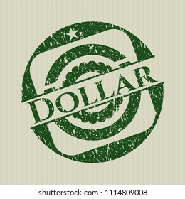 Green Dollar with rubber seal texture
