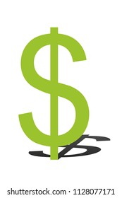 Green dollar symbol.
