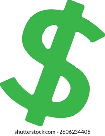 Green dollar symbol, money and finance. Economy.