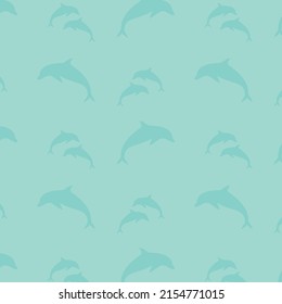 green dolphin patterns on green background, vector