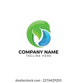 GREEN DOLPHIN AND WATER SYMBOL VECTOR LOGO
