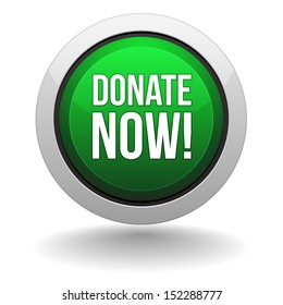 Green donate now button