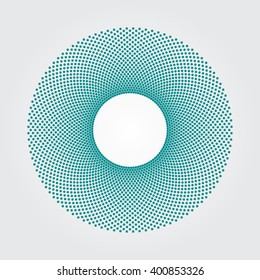 Green donut dot design