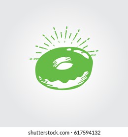 Green Donut Restaurant Logo