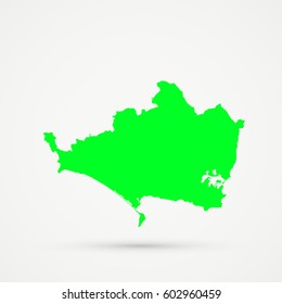 Green Dorset Map Illustration