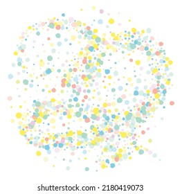 Green Dot Abstract White Background. Effect Splash Banner. Christmas Rain Design. Color Dust Invitation Postcard.