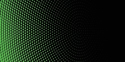 Green Dot And Black Abstract Background