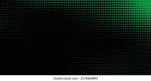 Green dot and black abstract background