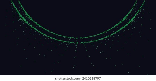 Punto verde y fondo abstracto negro