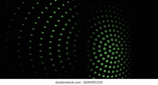 Green dot and black abstract background